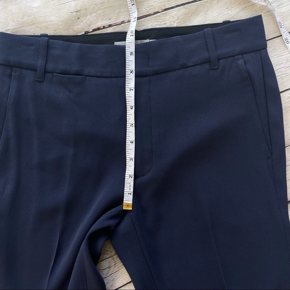 Vince. navy blue rolled hem pants 82% triacetate 18% polyester dress pants sz 4 - Picture 11 of 13